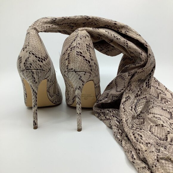 Olivia Faux Leather Snakeskin Over The Knee Boots - Picture 5 of 8
